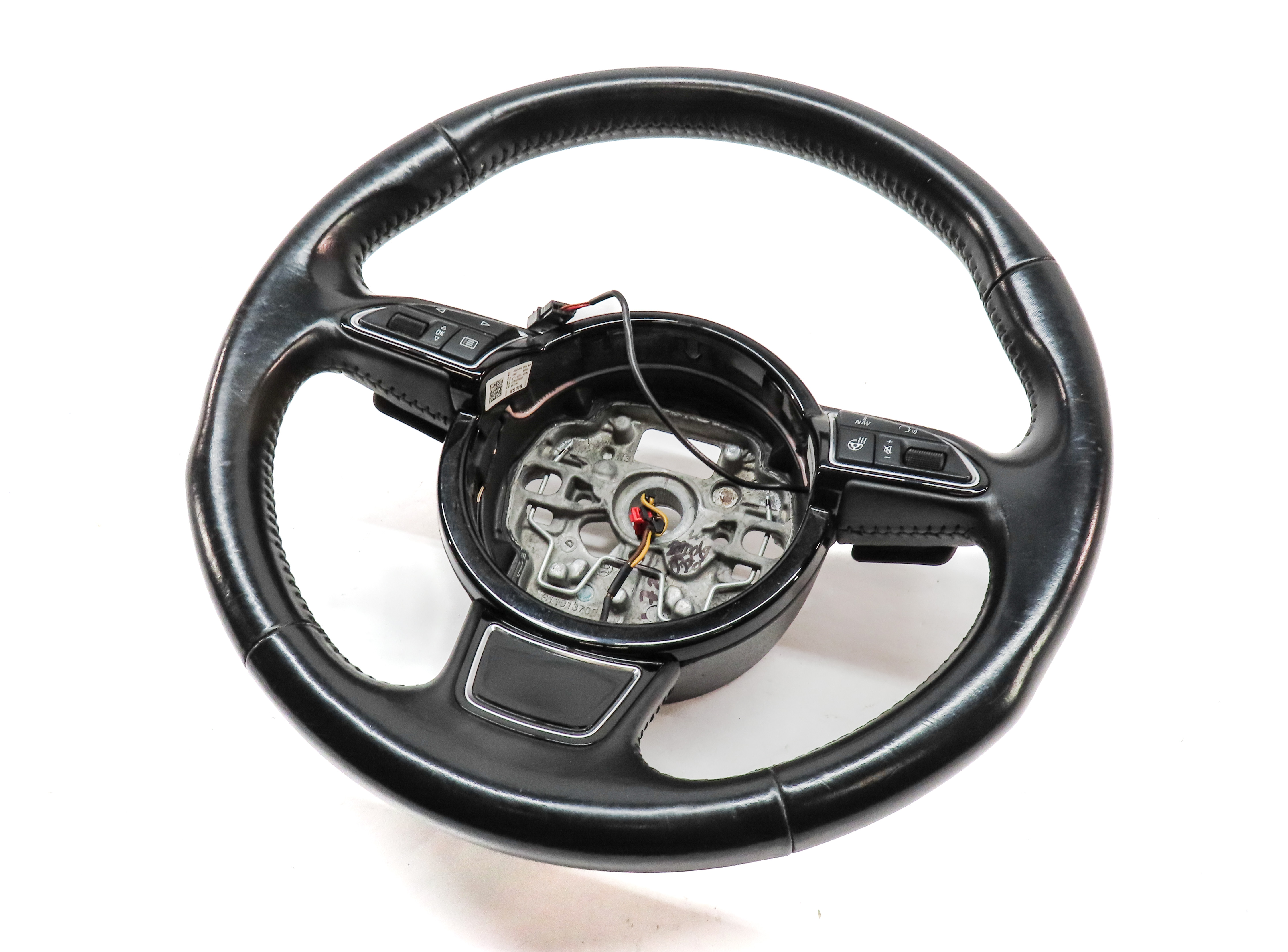 2012-2018 AUDI A6 A7 S6 S7 C7 4G8 3-SPOKE HEATED TIPTRONIC STEERING WHEEL(BLACK) — exact item pictured